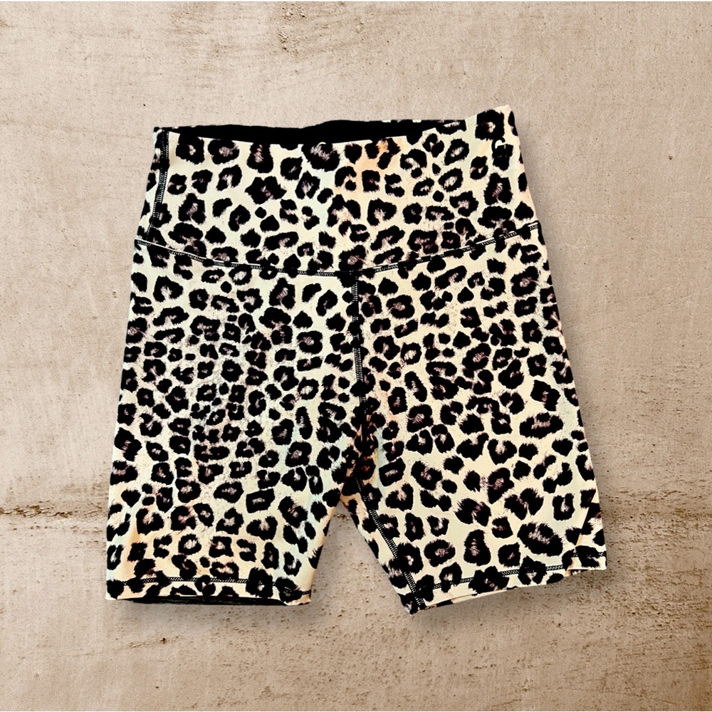 Good American biker shorts, Cheetah print, Size 2